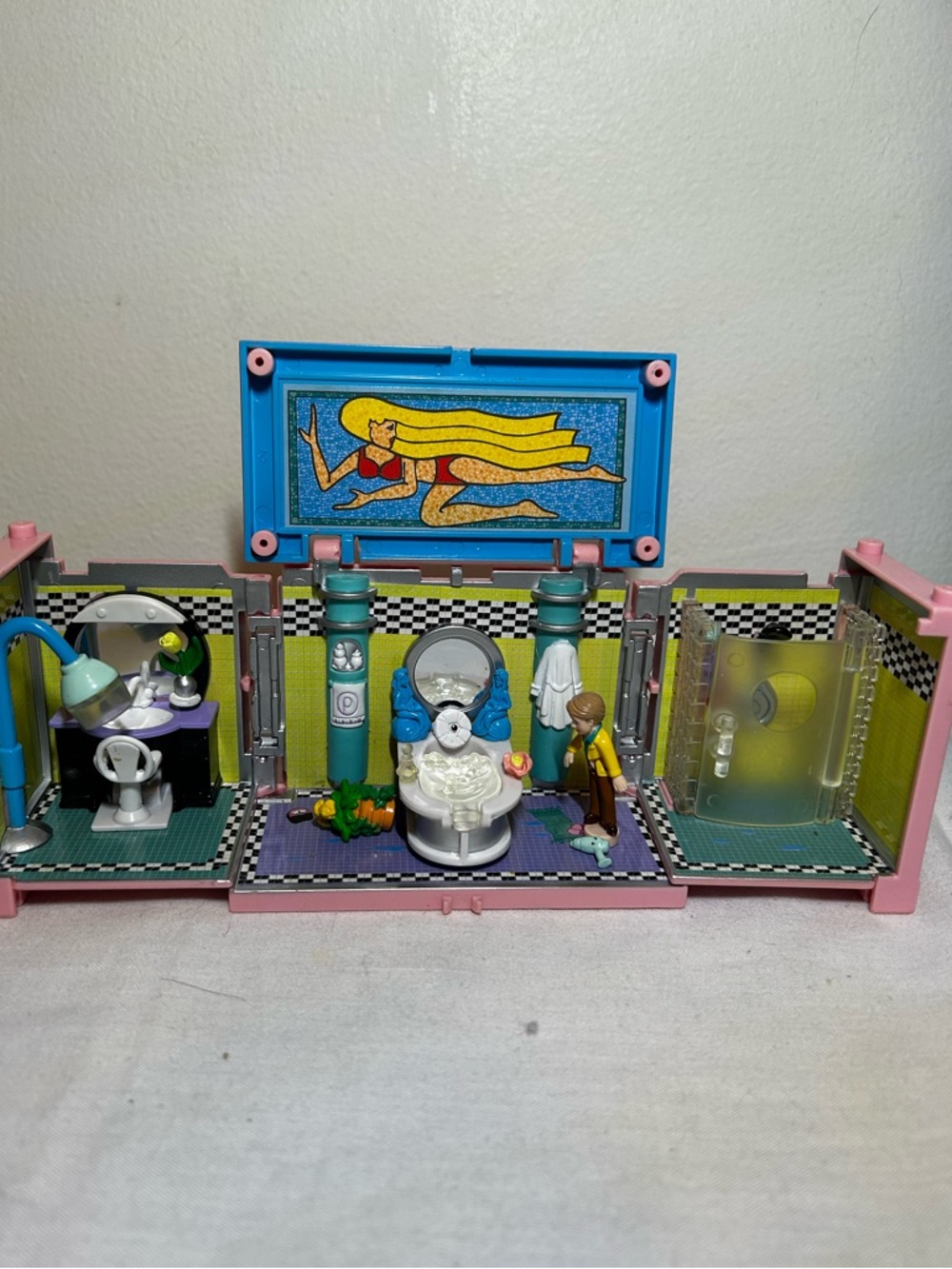 Polly Pocket Dream Builders bathroom Bluebird vintage 1999